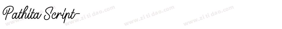Pathita Script字体转换